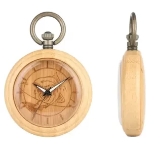 Träfisk Fickur vy från framsidan