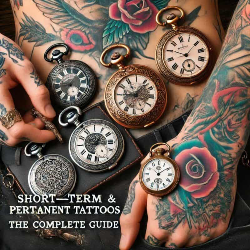 Kortvariga och permanenta tatueringar med fickur_ den kompletta guiden